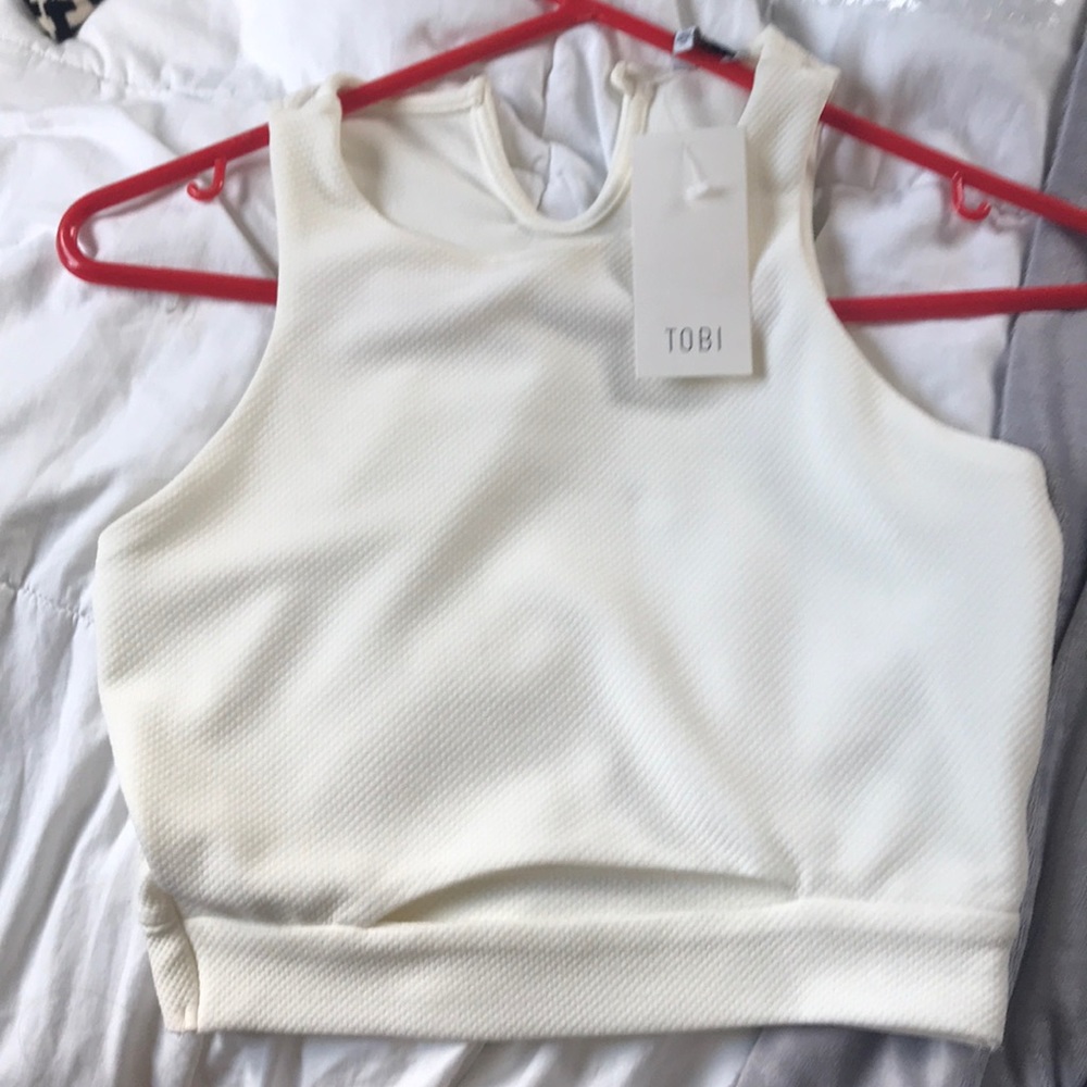 White crop top